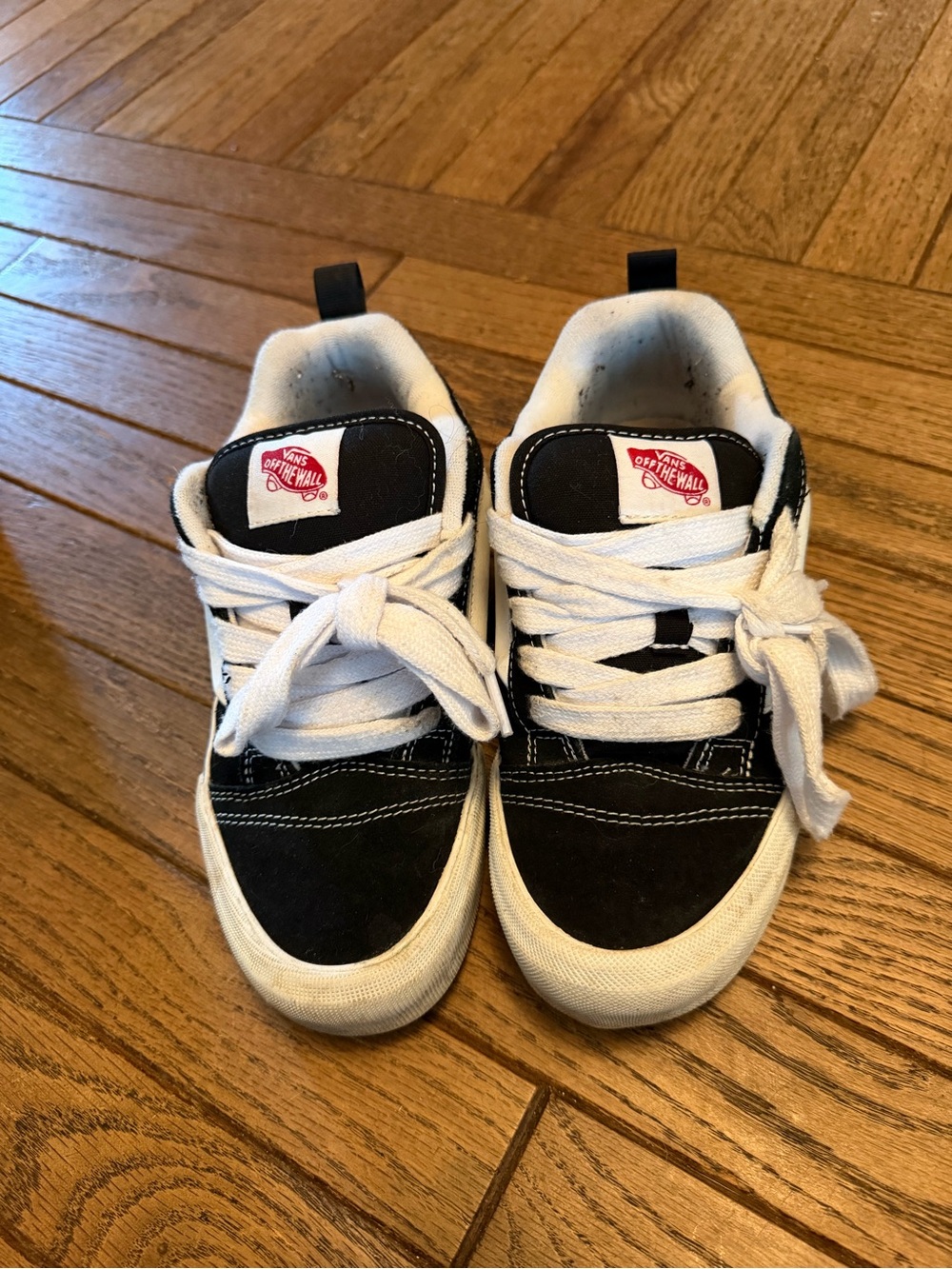 Vans Black and White Low Top Sneakers